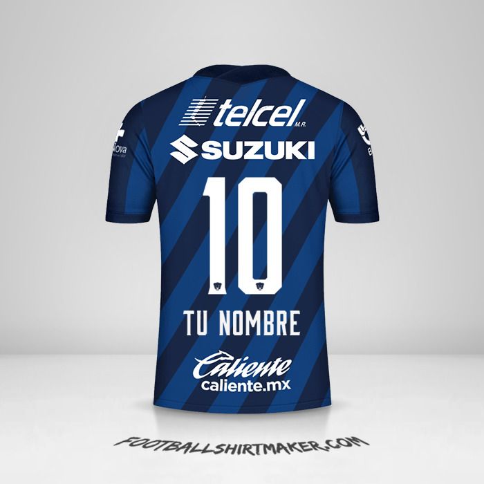 Camiseta Pumas UNAM 2020/21 II número 10 tu nombre