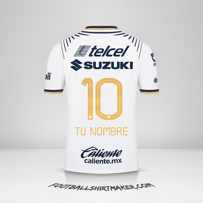 Camiseta Pumas UNAM 2022/2023 número 10 tu nombre