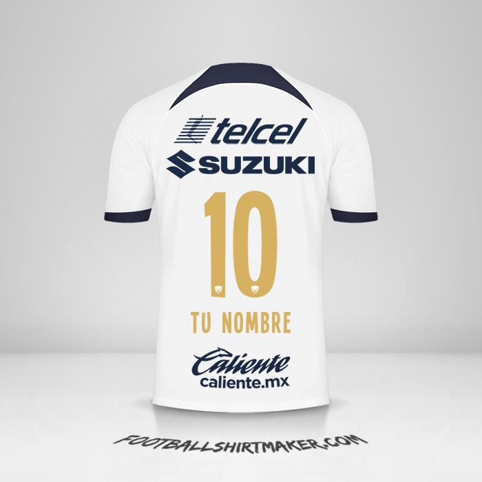 Camiseta Pumas UNAM 2023/2024 número 10 tu nombre