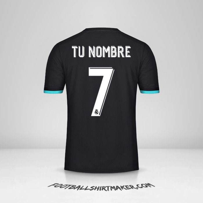 Camiseta Real Madrid CF 2017/18 Cup II número 7 tu nombre