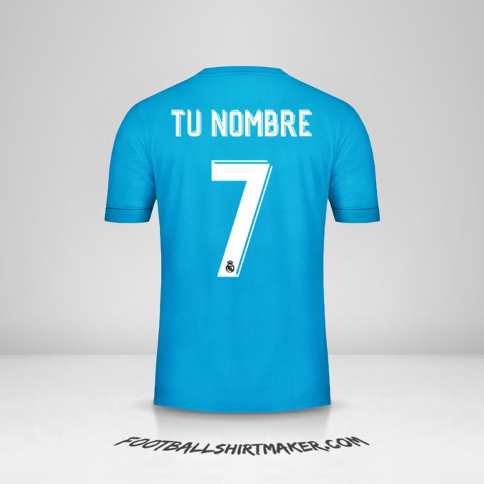 Camiseta Real Madrid CF 2017/18 Cup III número 7 tu nombre
