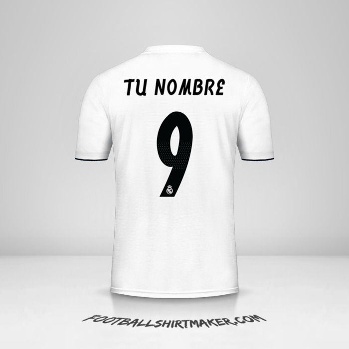 Camiseta Real Madrid CF 2018/19 Cup número 9 tu nombre