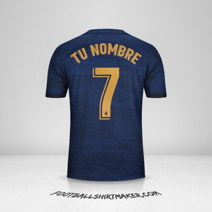 Camiseta Real Madrid CF 2019/20 II número 7 tu nombre