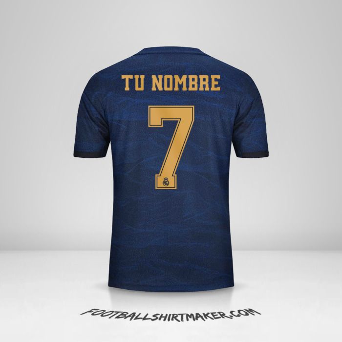 Camiseta Real Madrid CF 2019/20 Cup II  número 7 tu nombre