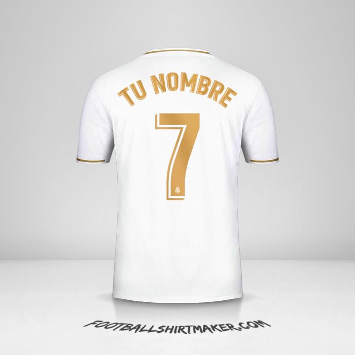 Camiseta Real Madrid CF 2019/20 número 7 tu nombre