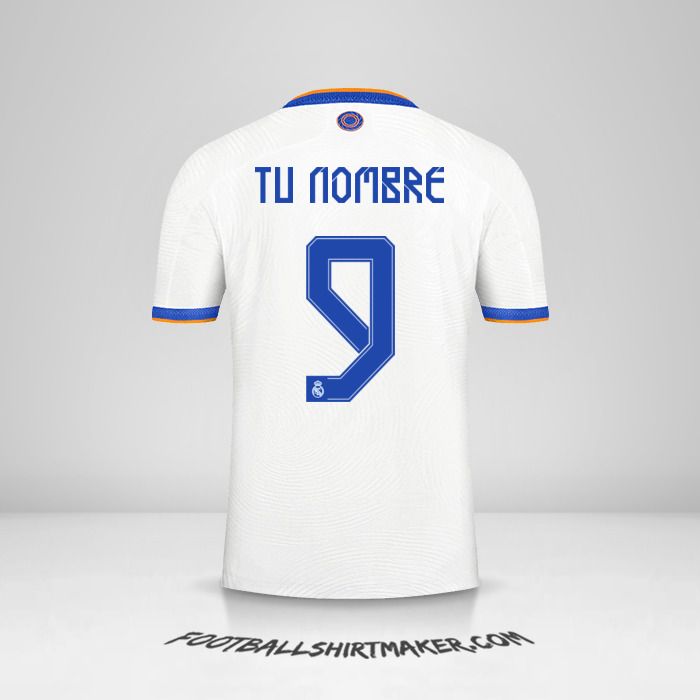 Camiseta Real Madrid CF 2021/2022 Cup número 9 tu nombre