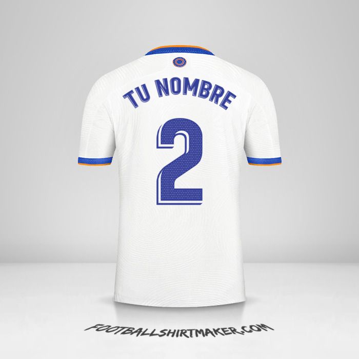 Crear camiseta Real Madrid CF 2021/2022 con tu Nombre y Número
