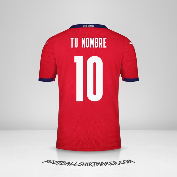 Camiseta Republica Checa 2020/2021 número 10 tu nombre
