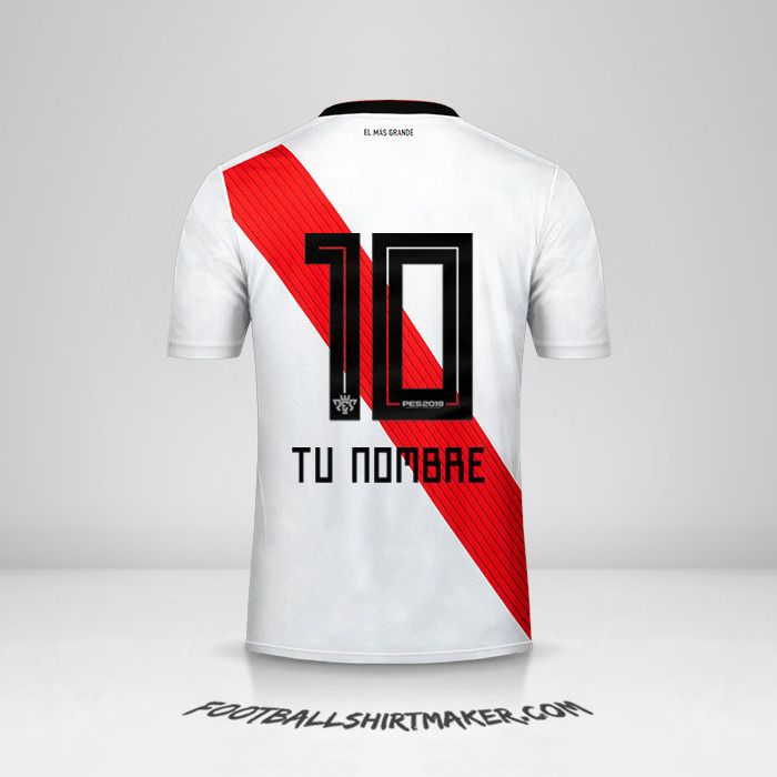 Camiseta River Plate 2018/19 número 10 tu nombre