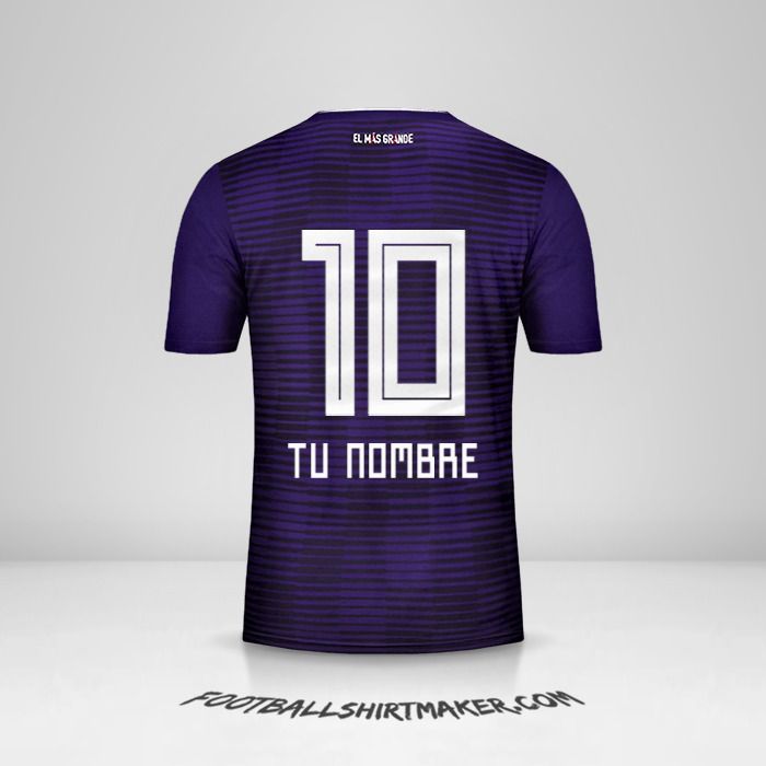 Camiseta River Plate 2018 II número 10 tu nombre