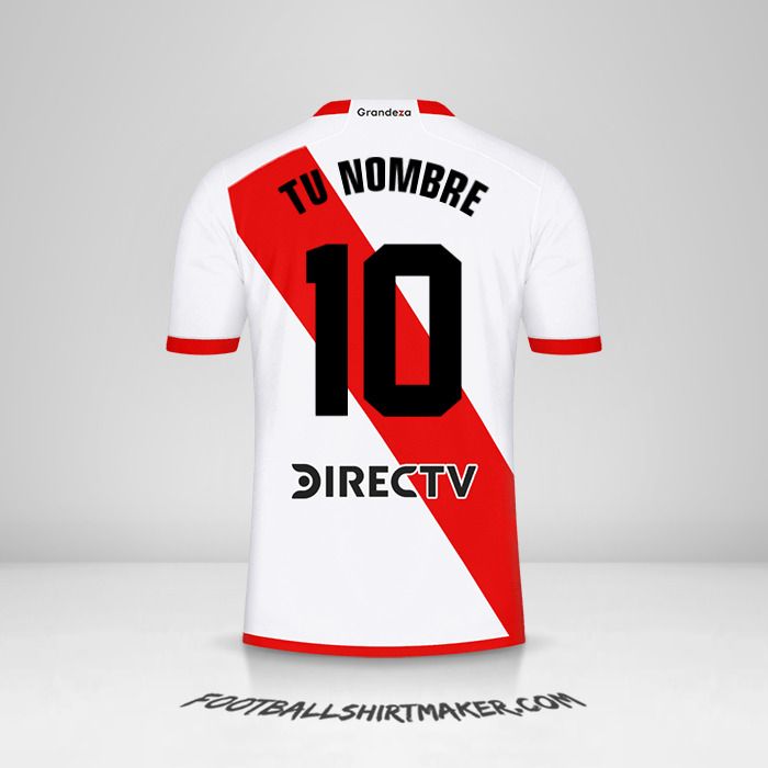 Camiseta River Plate 2023/2024 número 10 tu nombre