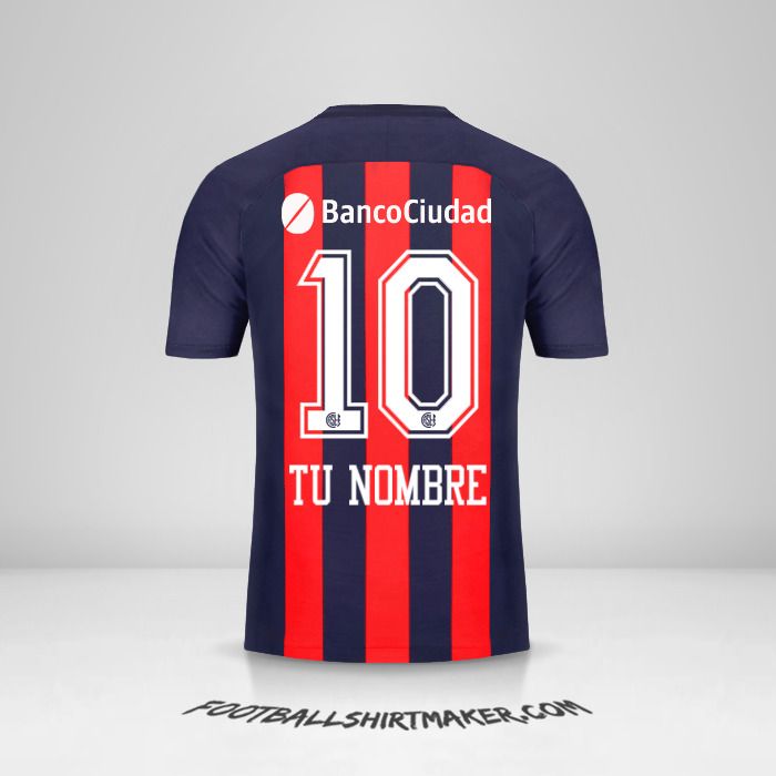 Crear Camiseta San Lorenzo 2018 Con Tu Nombre Y Numero