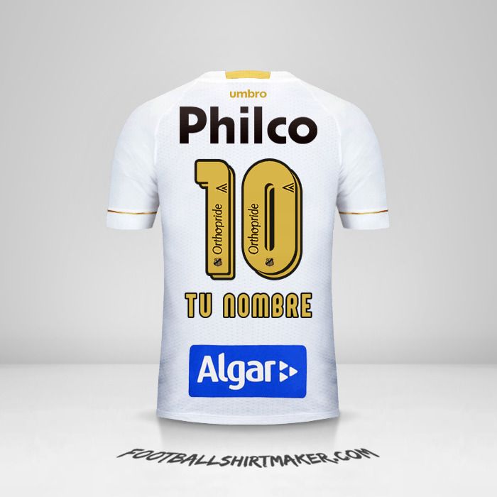 Camiseta Santos FC 2018 número 10 tu nombre