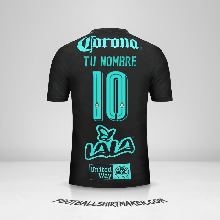 Camiseta Santos Laguna 2017/18 II número 10 tu nombre