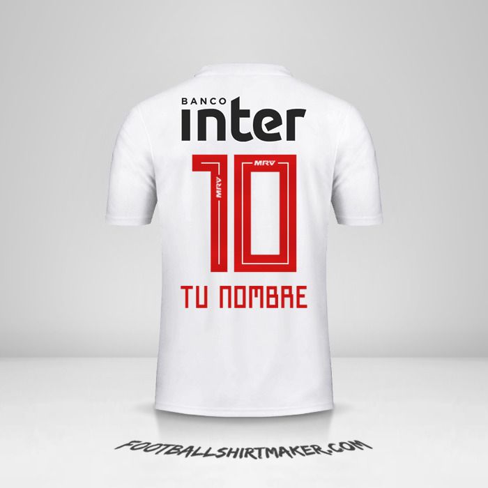 Camiseta Sao Paulo FC 2019/20 número 10 tu nombre