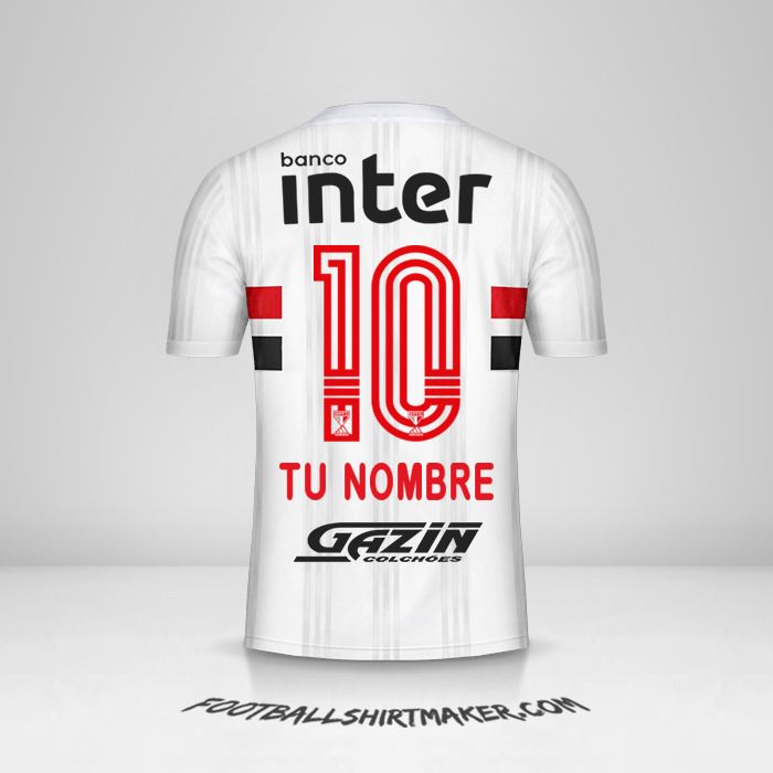 Camiseta Sao Paulo FC 2020/21 número 10 tu nombre