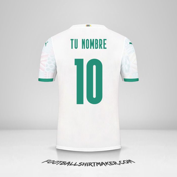Camiseta Senegal 2020/2021 número 10 tu nombre
