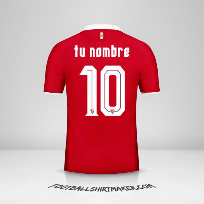 Camiseta Sevilla FC 2016/2017 II número 10 tu nombre
