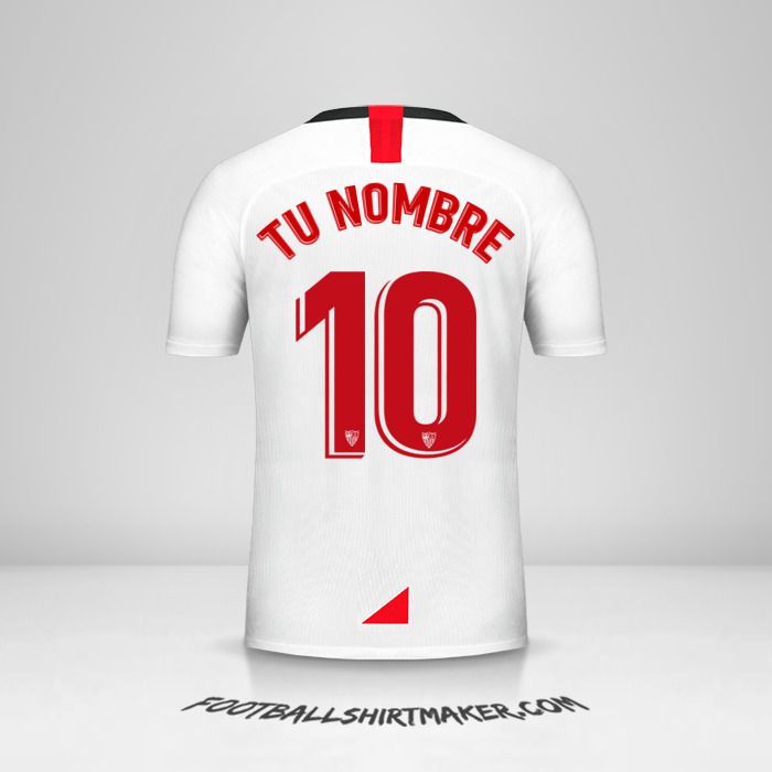 Camiseta Sevilla FC 2019/20 número 10 tu nombre