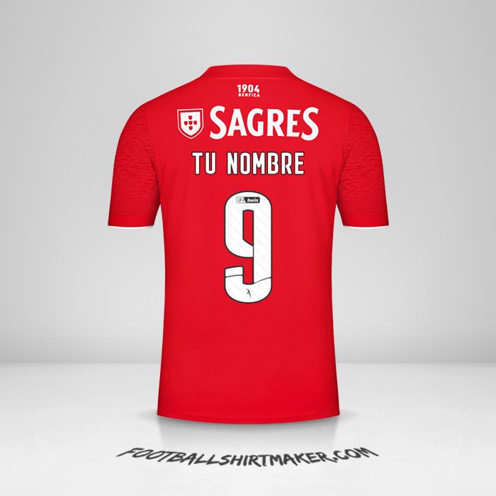 Camiseta SL Benfica 2021/2022 número 9 tu nombre