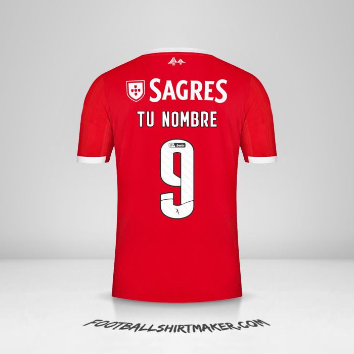 Camiseta SL Benfica 2022/2023 número 9 tu nombre