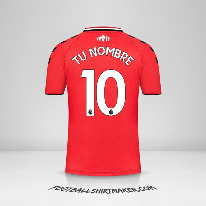 Camiseta Southampton FC 2021/2022 número 10 tu nombre