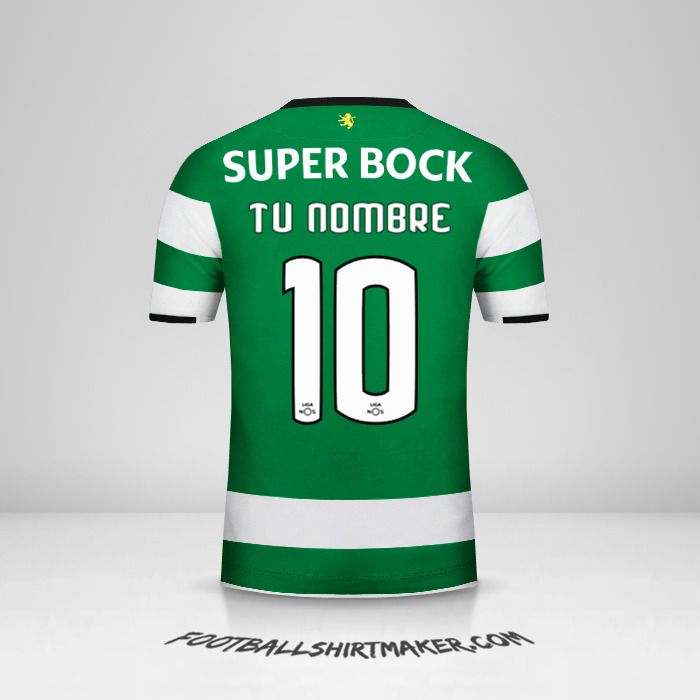 Camiseta Sporting Clube 2017/18 número 10 tu nombre