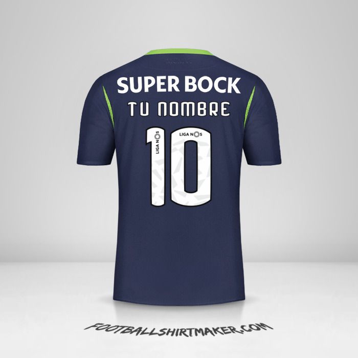 Camiseta Sporting Clube 2019/20 II número 10 tu nombre