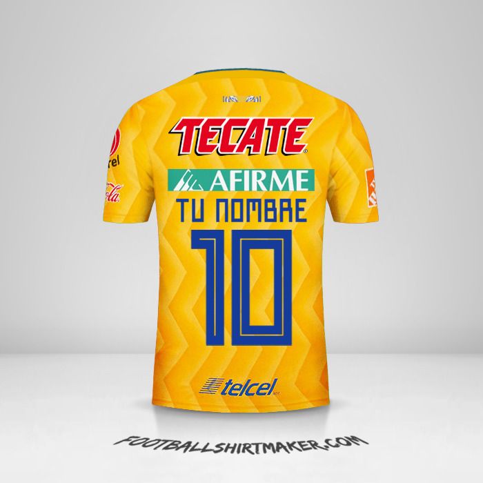 Camiseta Tigres UANL 2018/19 número 10 tu nombre