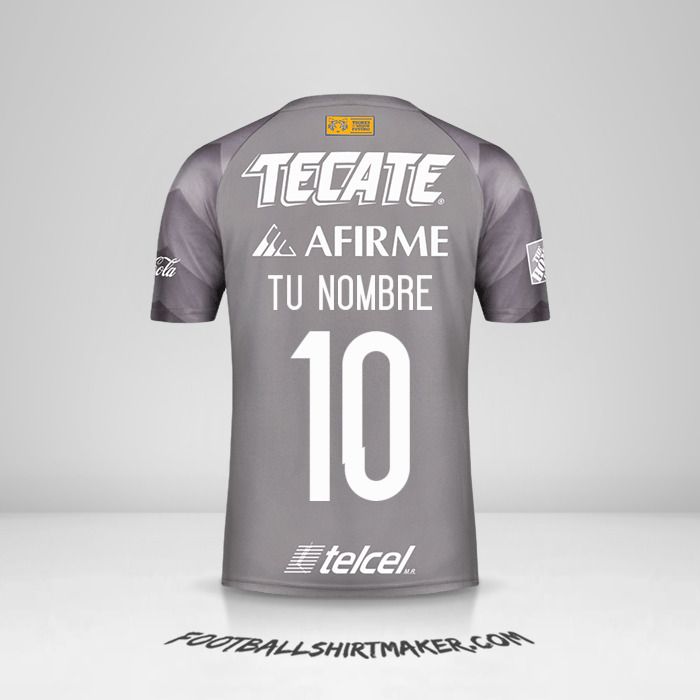 Camiseta Tigres UANL 2018 III número 10 tu nombre