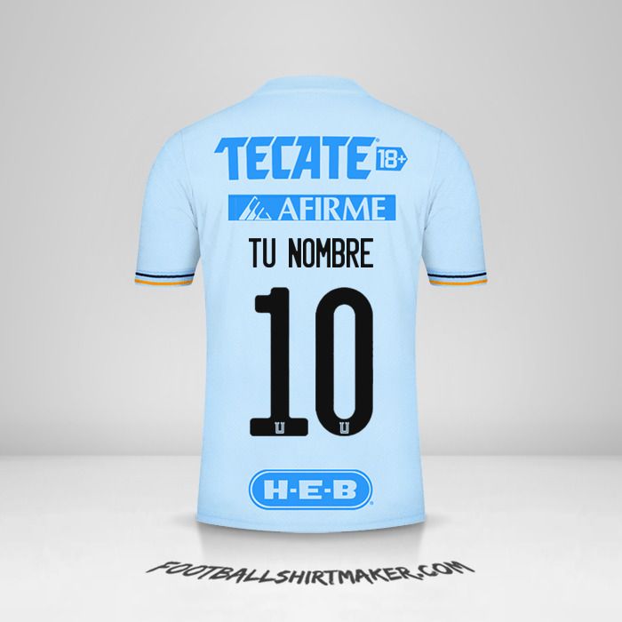 Camiseta Tigres UANL 2021/2022 II número 10 tu nombre