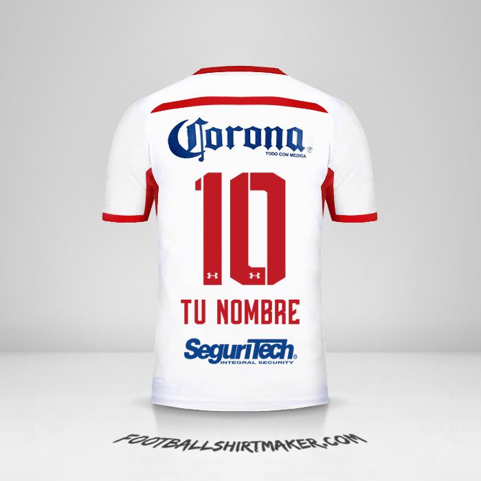 Camiseta Toluca FC 2018/19 II número 10 tu nombre