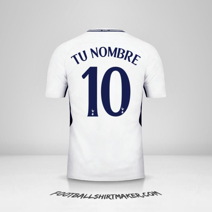 Camiseta Tottenham Hotspur 2017/18 Cup número 10 tu nombre
