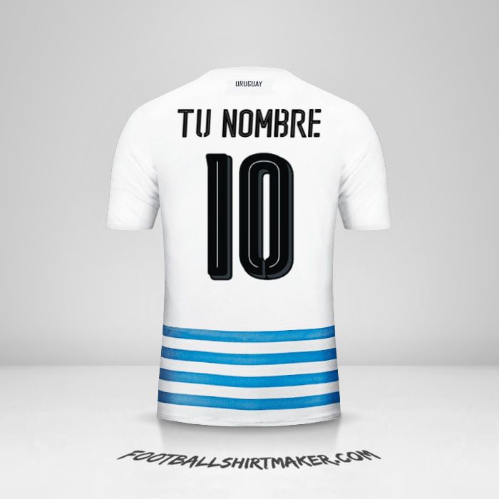 Camiseta Uruguay 2016 II número 10 tu nombre