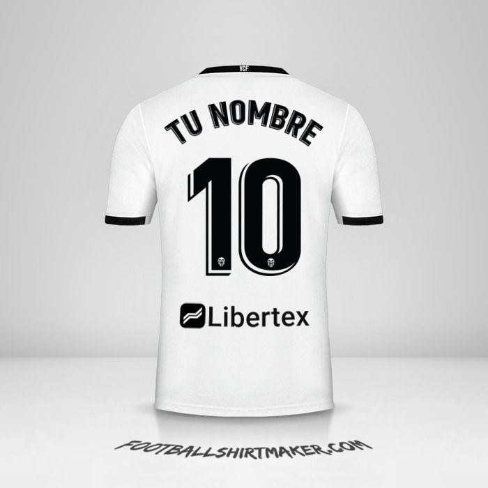 Crear camiseta Valencia CF 2020/21 con tu Nombre y Número