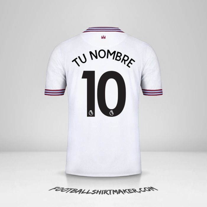 Camiseta West Ham United FC 2019/20 II número 10 tu nombre