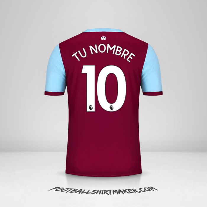 Camiseta West Ham United FC 2019/20 número 10 tu nombre