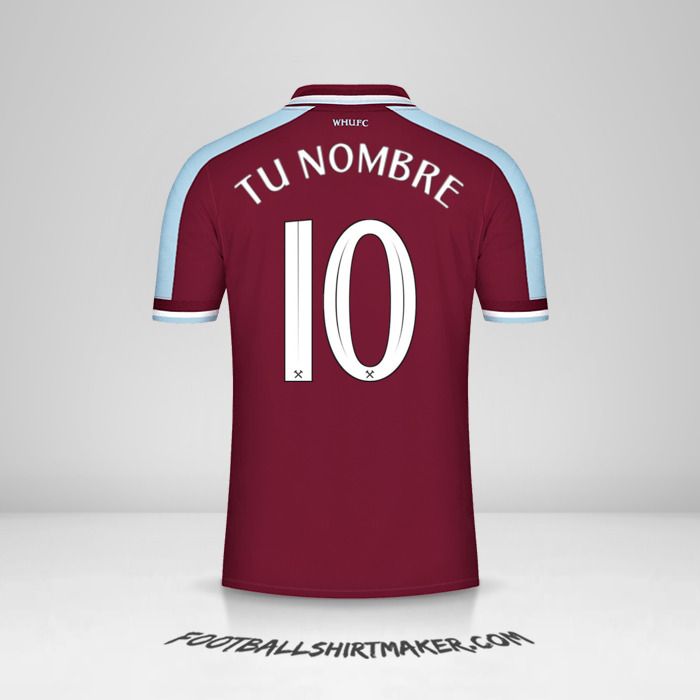 Camiseta West Ham United FC 2021/2022 Cup número 10 tu nombre