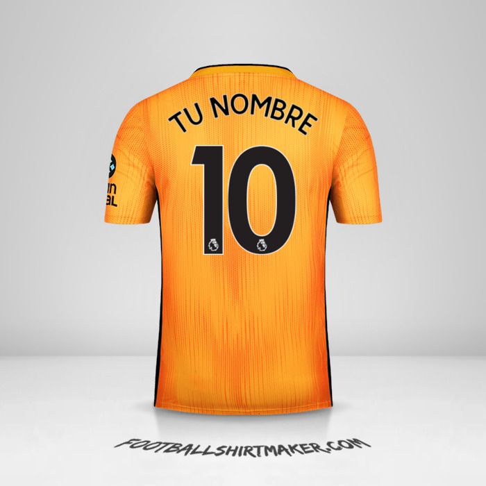 Camiseta Wolverhampton Wanderers 2019/20 número 10 tu nombre