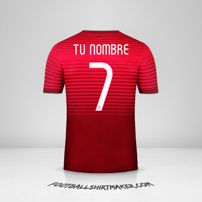 Jersey Portugal 2014/15 número 7 tu nombre