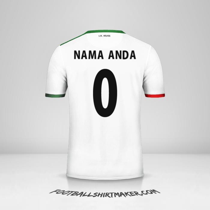 Jersey Iran 2014 -  nama anda - 0