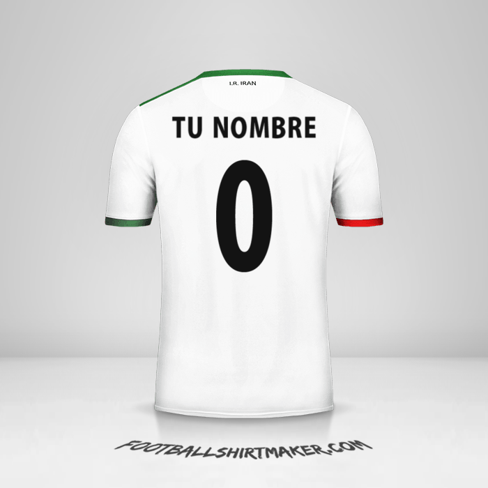 Camiseta Iran 2014 número 0 tu nombre