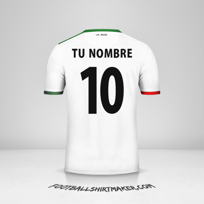 Camiseta Iran 2014 número 10 tu nombre