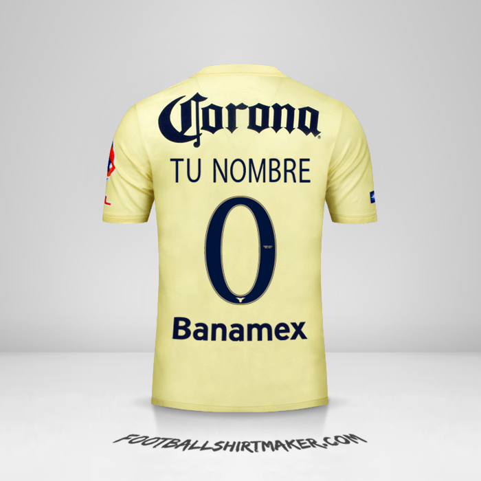 Camiseta Club America 2014/15 número 0 tu nombre