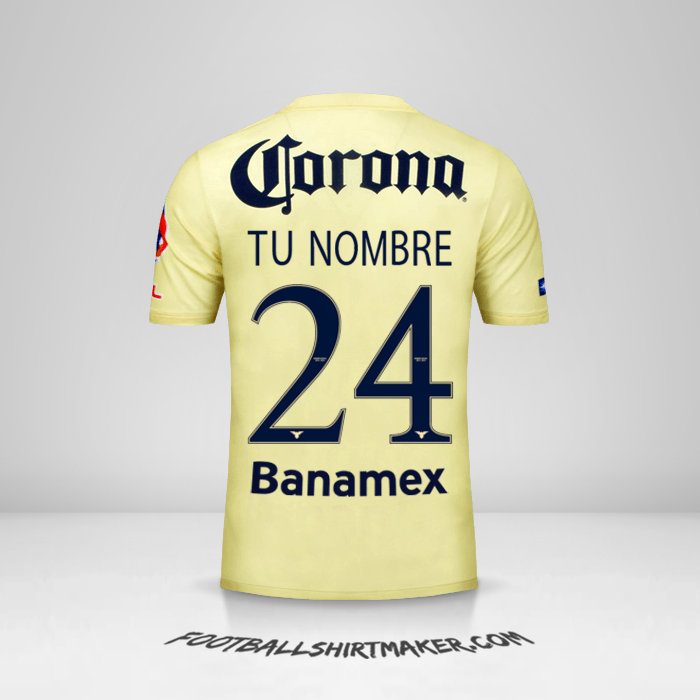 Jersey Club America 2014/15 número 24 tu nombre