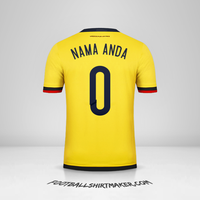 Jersey Kolombia 2015 -  nama anda - 0