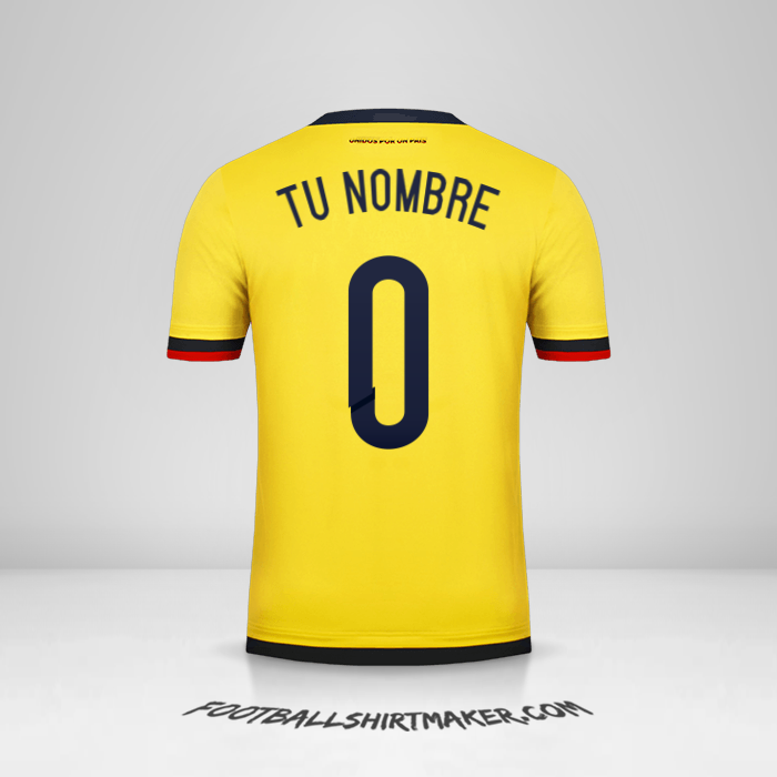 Camiseta Colombia 2015 -  tu nombre - 0