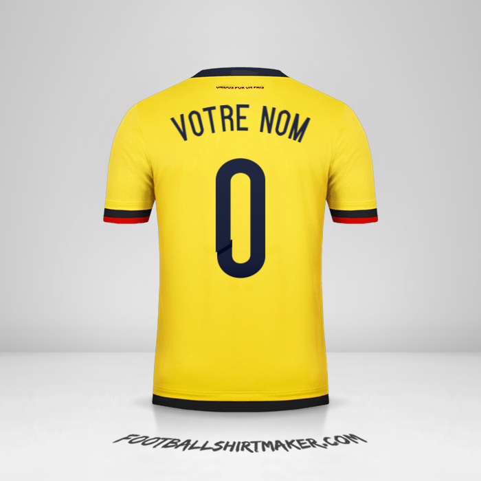 Maillot Colombie 2015 -  votre nom - 0