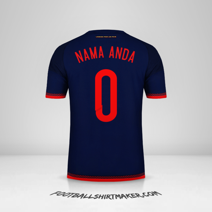 Jersey Kolombia 2015 II -  nama anda - 0