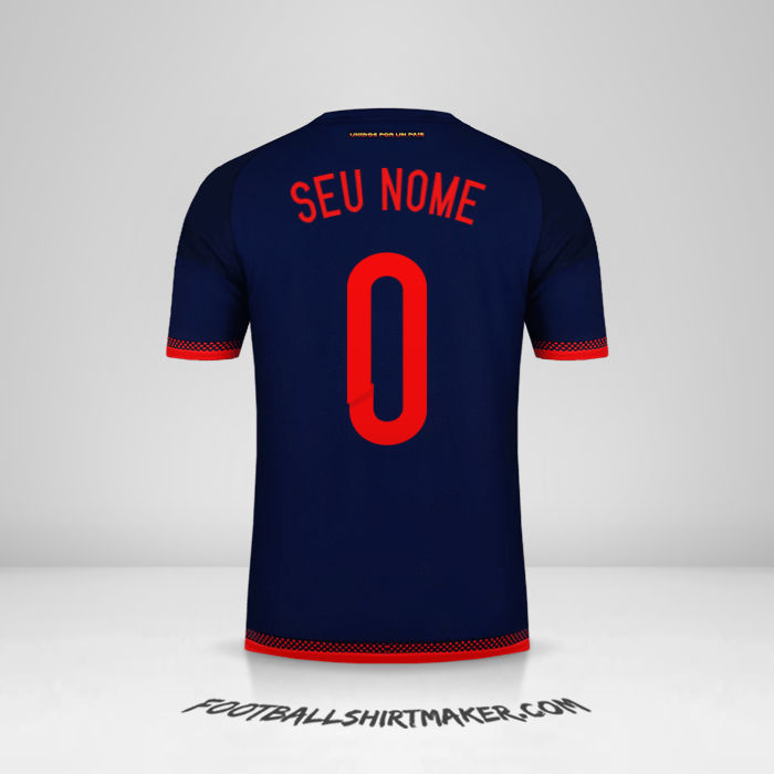 Camisa Colômbia 2015 II -  seu nome - 0